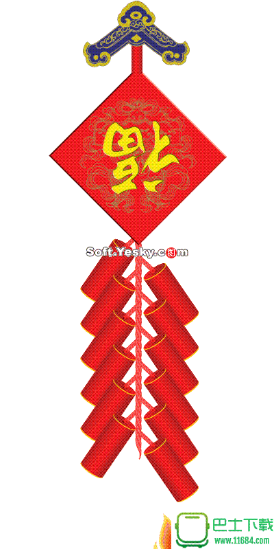 Imageready制作春节鞭炮春联小动画