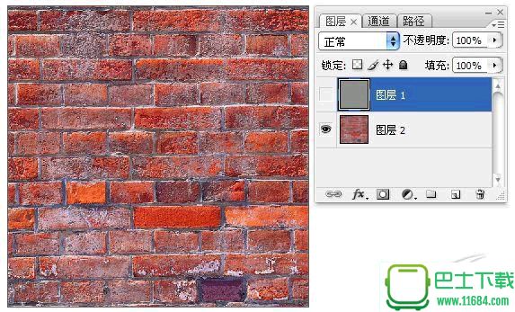 Photoshop设计形象逼真的砖墙效果