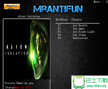 《异形隔离》修改器+5byMrAntiFun下载-《异形隔离》修改器+5 v1.7.2016 by MrAntiFun下载v1.7.2016