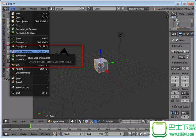 3D模型制作软件Blender 2.7.8 官方中文版（32位/64位）下载