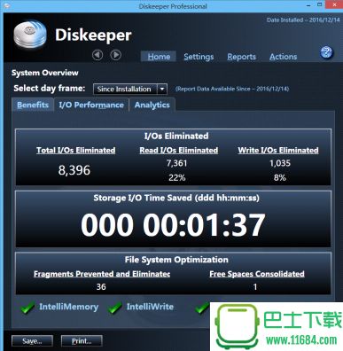 饿骡撕Diskeeper Pro 2016 19.0.1212.0 最新破解版下载