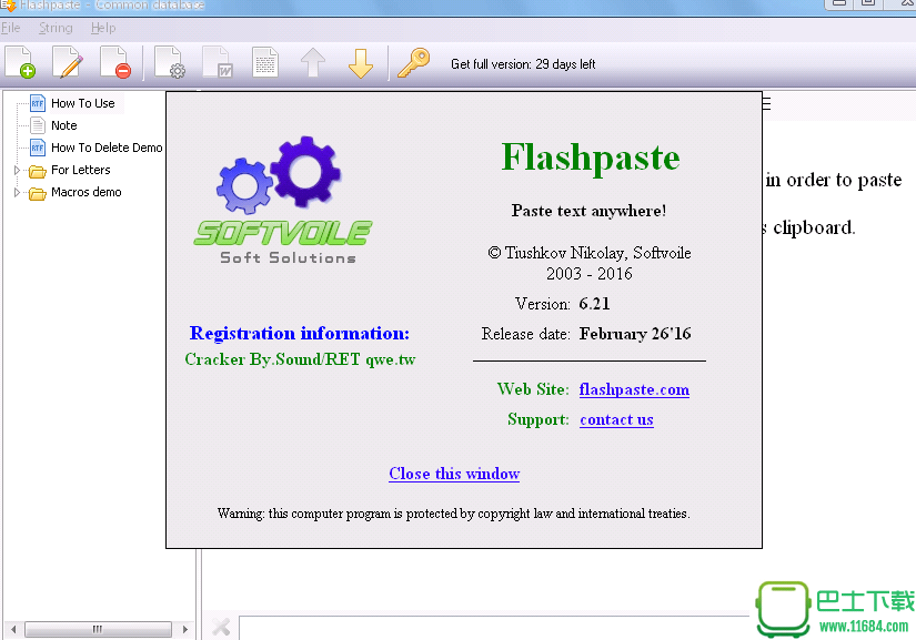 粘贴文本工具Flashpaste 6.2.1 破解版 By.Sound下载