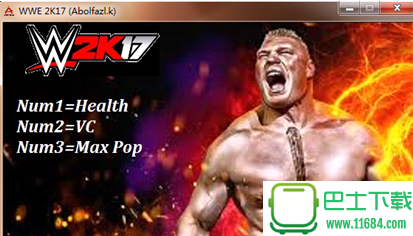 《WWE2K17》修改器+3下载-《WWE2K17》修改器+3by Abolfazl.k下载v1.0