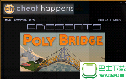 《Poly Bridge》修改器+2下载-《Poly Bridge》修改器+2by elDDS下载v0.74b