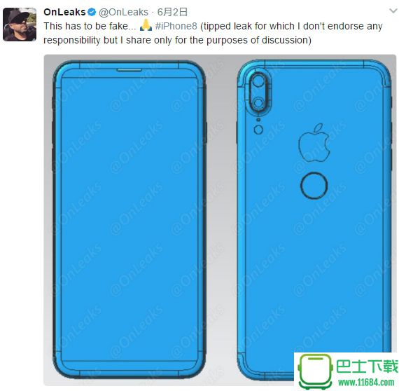 iPhone 8终极设计敲定?全面屏竖排摄像头非后指纹