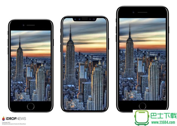 iPhone 8终极设计敲定?全面屏竖排摄像头非后指纹