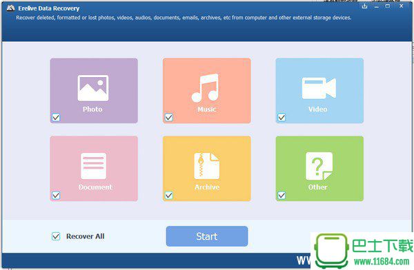 误删数据恢复软件Erelive Data Recovery v5.2.0.0 官方最新版下载