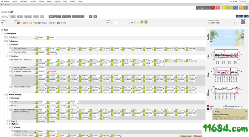 网络监控软件PRTG Network Monitor 17.3.33.2753 破解版下载
