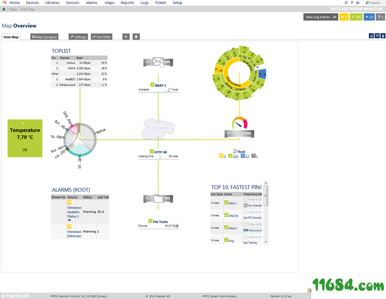 网络监控软件PRTG Network Monitor 17.3.33.2753 破解版下载