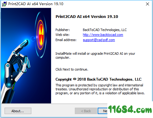 PDF转DWG工具Print2CAD AI x64 v19.10 破解版下载