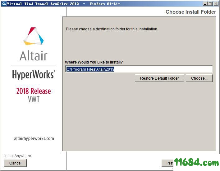 Altair Virtual Wind Tunnel破解版下载-Altair Virtual Wind Tunnel 2019.0 破解版(附破解补丁)下载