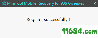 MiniTool Mobile Recovery破解版下载-苹果恢复软件MiniTool Mobile Recovery for ios v1.1 绿色版（含注册码）下载