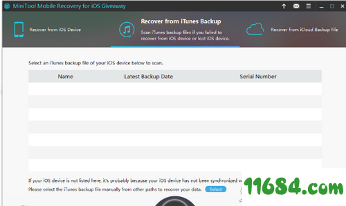 MiniTool Mobile Recovery破解版下载-苹果恢复软件MiniTool Mobile Recovery for ios v1.1 绿色版（含注册码）下载