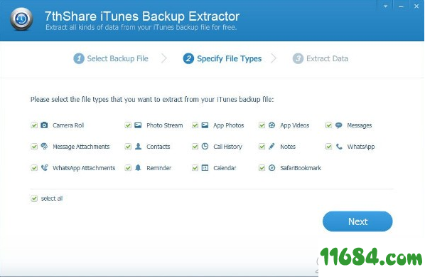 iTunes Backup Extractor下载-iTunes数据备份恢复软件7thShare iTunes Backup Extractor v2.8.8.8 最新版下载