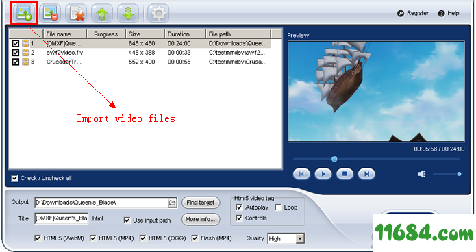 Video to HTML5 Converter下载-视频转换软件iLike Video to HTML5 Converter v1.7.0.0 最新版下载