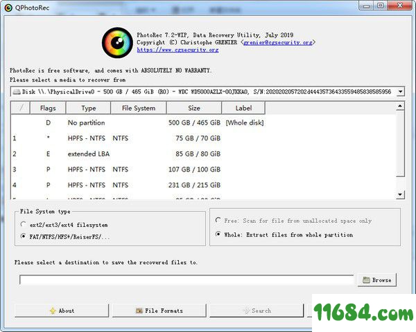 PhotoRec下载-数据恢复软件PhotoRec v7.2 官方版下载