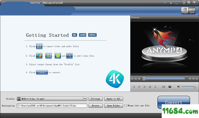 AnyMP4 4K Converter下载-4K视频转换器AnyMP4 4K Converter v7.2.20 多语言版下载