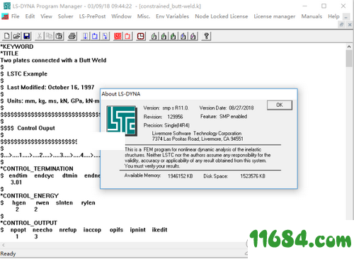 LS-DYNA SMP破解版下载-有限元仿真分析软件LS-DYNA SMP R11.0.0 中文版64位下载