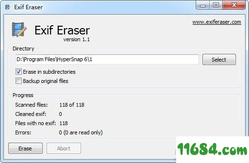 EXIF Eraser破解版下载-图片EXIF信息删除工具EXIF Eraser v1.1 最新版下载