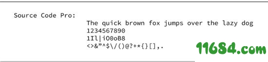 Source Code Pro下载-可读性强等宽字体Source Code Pro V1.0 免费版下载
