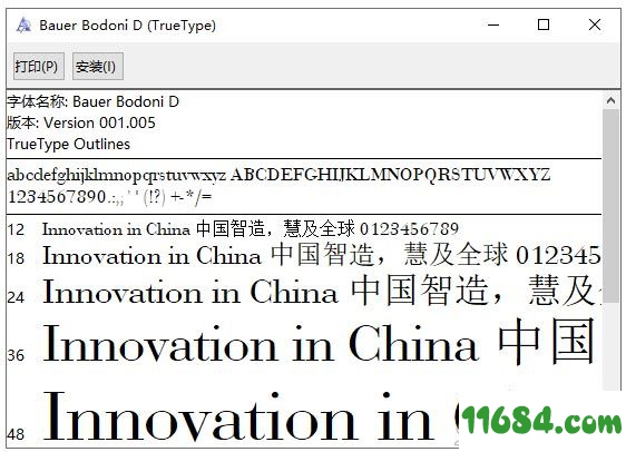 bauer bodoni字体下载-bauer bodoni字体 最新版（TTF格式）下载