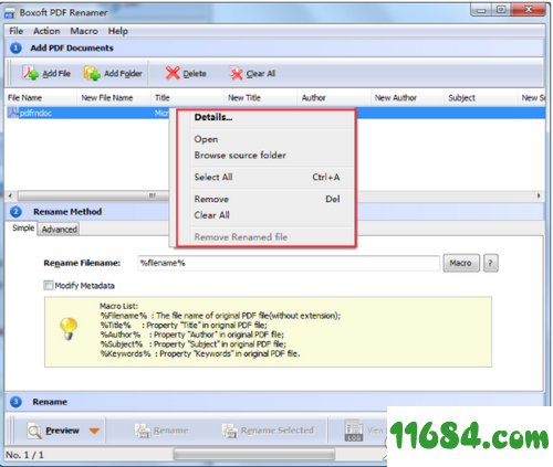 Boxoft pdf Renamer下载-PDF文件重命名软件Boxoft pdf Renamer v3.1 最新版下载