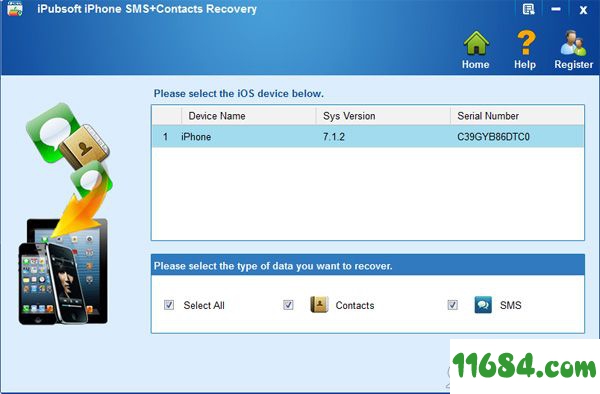 iPhone SMS+Contacts recovery破解版下载-苹果手机数据恢复软件iPubsoft iPhone SMS+Contacts recovery 最新版下载