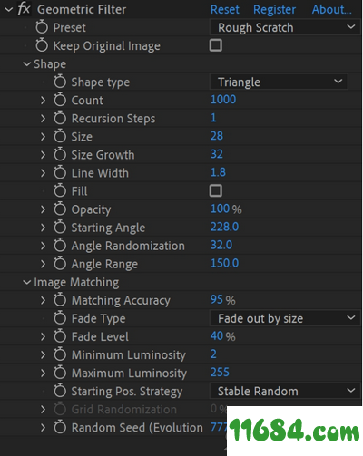 Geometric Filte下载-AE/PR抽象几何图形视觉化效果脚本Geometric Filte v1.0.1 免费版下载