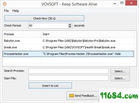 Keep Software Alive破解版下载-软件运行保护软件VovSoft Keep Software Alive v1.3 最新版下载