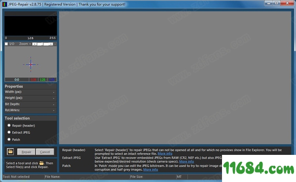 JpegRepair破解版下载-图片修复软件JpegRepair v2.8.75 绿色破解版下载