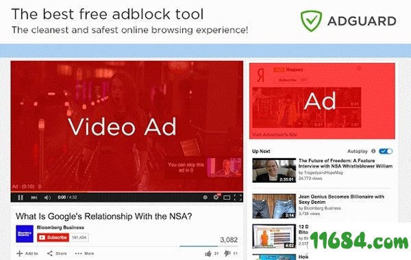 AdGuard AdBlocker绿色版下载-广告拦截器AdGuard AdBlocker v3.4.19 绿色版下载