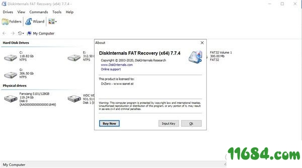 DiskInternals FAT Recovery绿色版下载-磁盘数据恢复软件DiskInternals FAT Recovery v7.7.4 中文绿色版下载