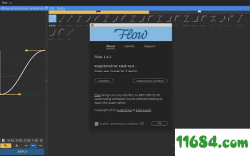 AEscripts Flow(脚本下载-关键帧缓入缓出曲线调节AE脚本AEscripts Flow v1.4.0 最新版下载