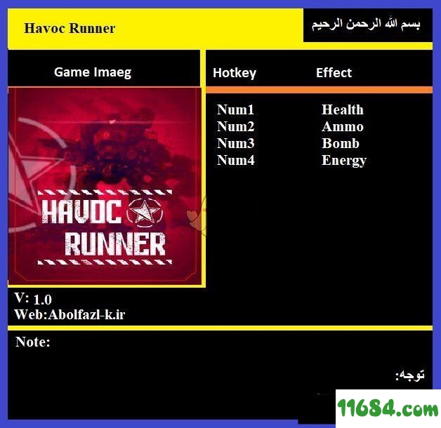 Havoc Runner四项修改器下载-Havoc Runner修改器+4 v1.0 中文版 by Abolfazl 下载