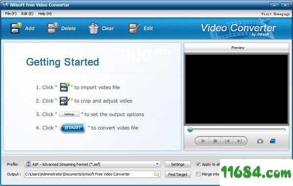 Free Video Converter破解版下载-视频格式转换器iWisoft Free Video Converter  v1.2 最新免费版下载