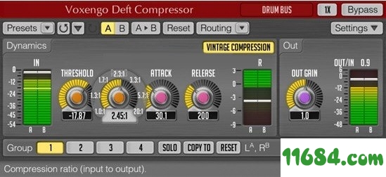 Voxengo Deft Compressor破解版下载-音频信号压缩软件Voxengo Deft Compressor v1.8 最新免费版下载