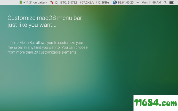 Infinite Menu Bar下载-系统优化工具Infinite Menu Bar for Mac v1.6.1 最新版下载