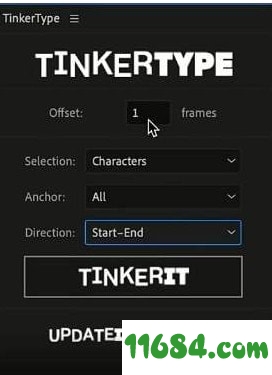 TinkerType脚本下载-文字标题拆分动画制作AE脚本TinkerType v1.0 最新免费版下载