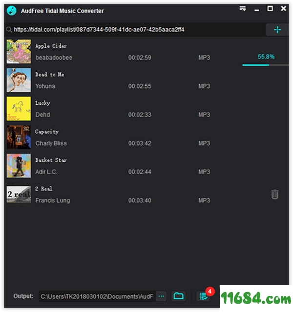 AudFree Tidal Music Converter破解版下载-潮汐音乐转换软件AudFree Tidal Music Converter v1.6.0 破解版下载